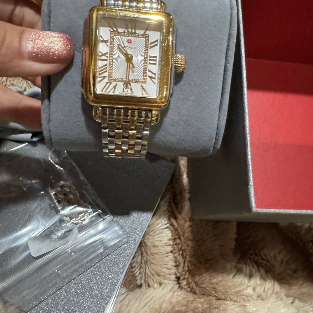 Michele Two-Tone Gold and Silver Watch - Picture 13 of 14